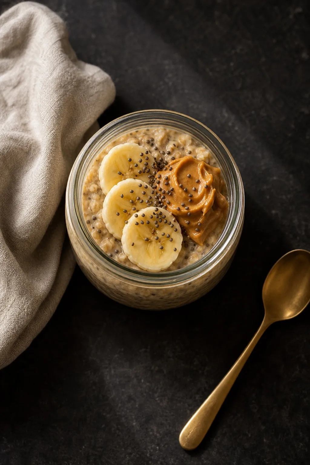 Peanut butter banana overnight oats