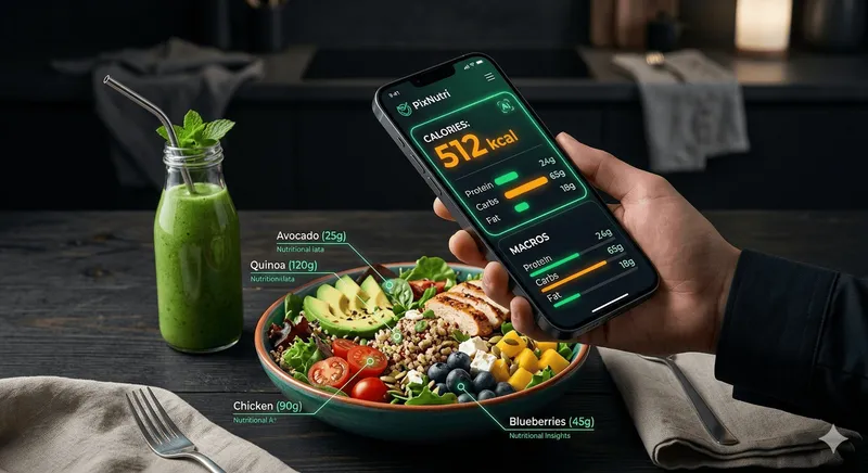 Illustration: Essen mit PixNutri scannen